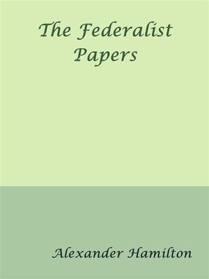 cover image of The Federalist Papers